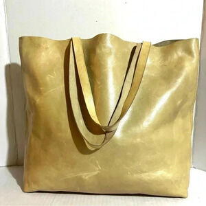 Madewell beige leather tote handbag